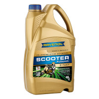 2T skuterlari uchun motor moyi RAVENOL Scooter 2-Takt Fullsynth